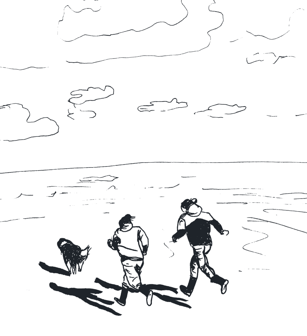 Course sur la plage à Kerégal